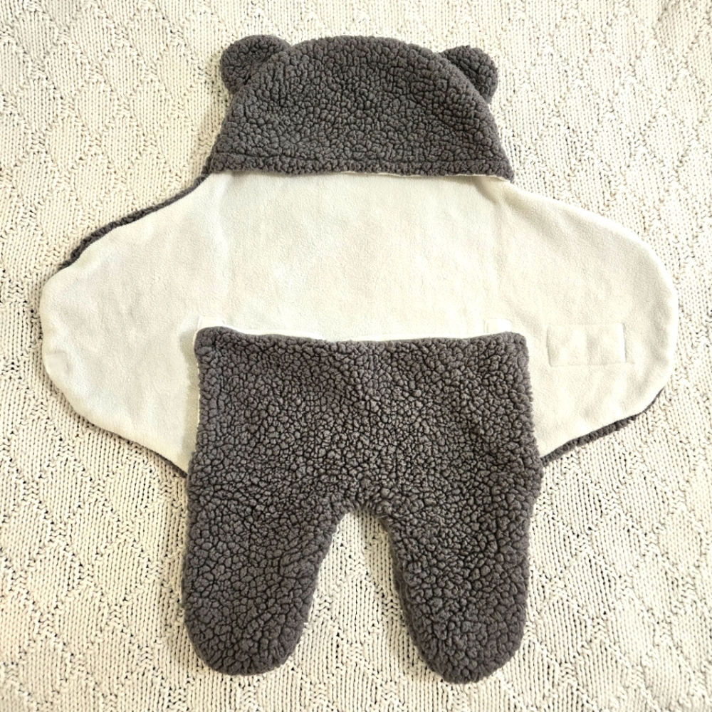 Grey Winter Baby Swaddle 3-12 months